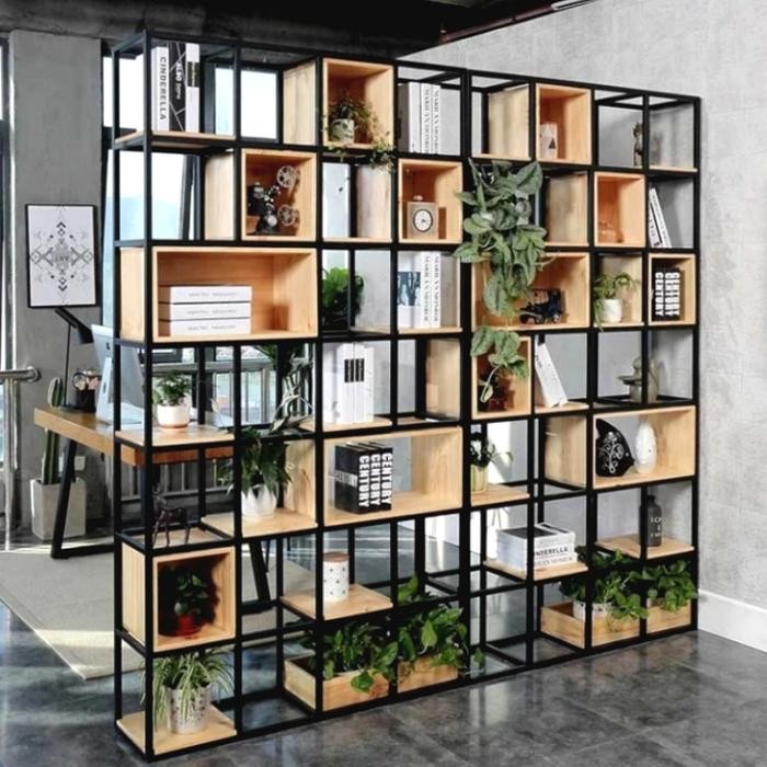 ASLI Partisi Industrial Sekat Pems Ruangan Besi Penyekat Ruangan READY STOCK