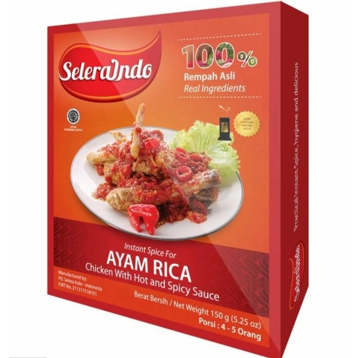 

Stok Baru Bumbu Ayam Rica Selera Indo