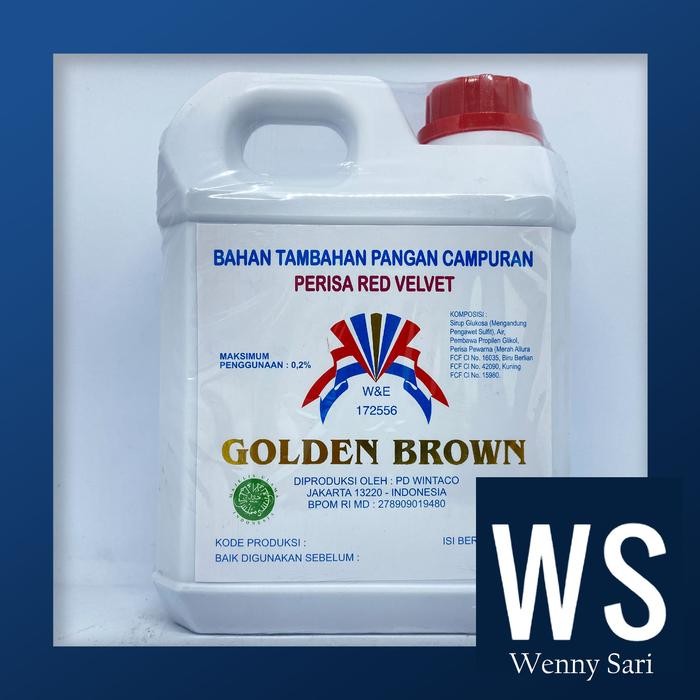 

Stok Baru Pasta Golden Brown RED VELVET 1 liter