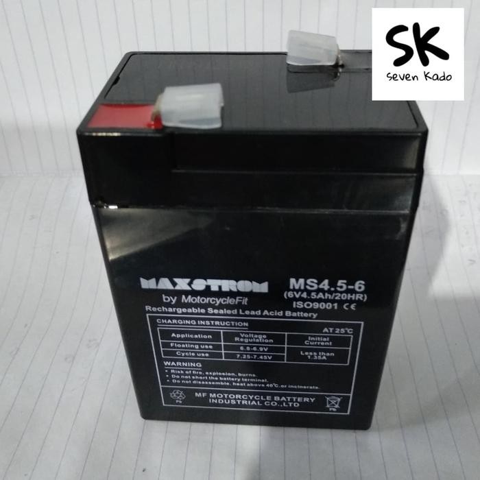 Aki 6Volt 4Ah Maxstom(Sk)