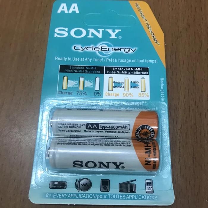 New Baterai Cas Charge Sony 4600 Mah AA