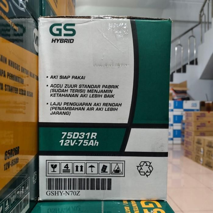 Berkualitas Aki Gs Astra Hybrid N70Z / 75D31R Untuk Mobil Elf, L300, Mu-X, Mux, Canter Dll Terlariss