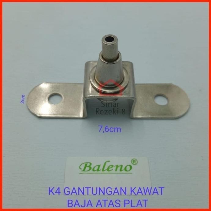 Gantungan Bracket Rak Ambalan Kaca ATAS K1 / Kawat Seling Sling Baja