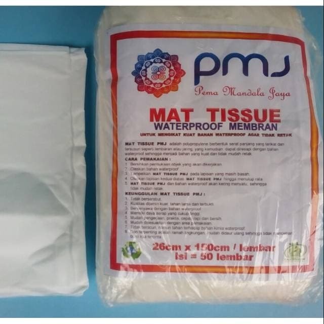Serat Fiber TISSU Kain Kasa Penambal Bocor Tembok Dinding Aquaproof Membrane Serat Tisu Mat Tissue D