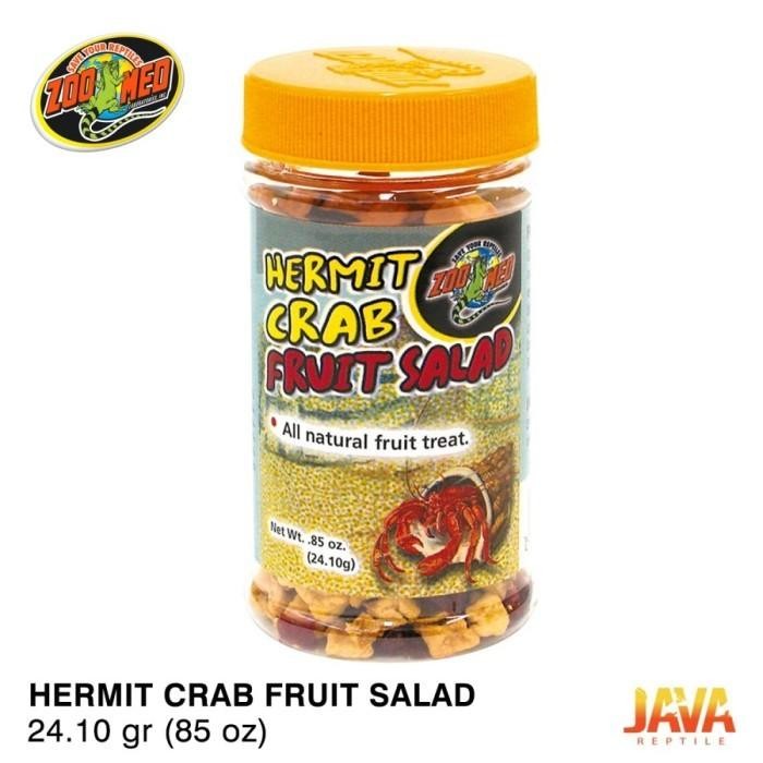 Zoomed Hermit Crab Fruit Salad Makanan Kelomang Keong Kumang Umang