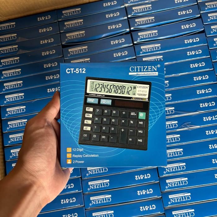 

New Kalkulator CITIZEN CT 512 12 Digit - Calculator Check Dual 2 Power