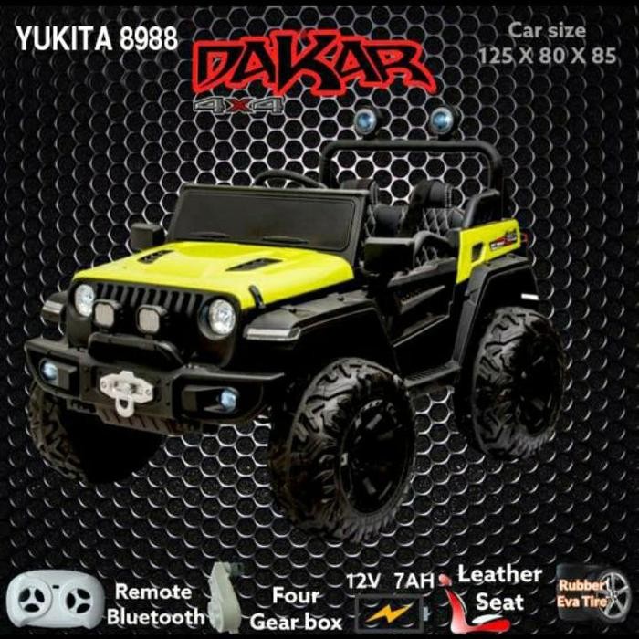 Mobil aki Anak Jeep Dakar Ban Full Karet