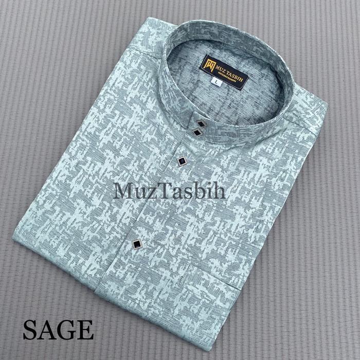 Baju Koko Kemko Sultan Embos Jaguard Kemeja Koko Pria Lengan Panjang Burgundy Katun Songket Motif