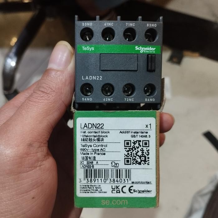 Stok Terbatas Kontak Bantu Kontaktor 2No-2Nc Auxiliary Schneider Ladn22 Terlariss 