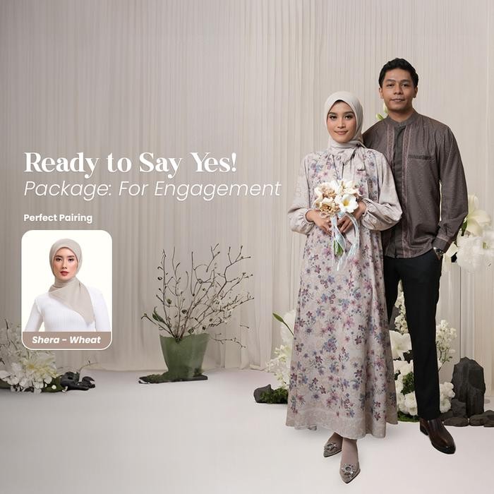 [Ready to Say Yes Package: Engagement Set] Zaskia Mecca - Couple Set Gamis, Tunik, Blouse, Kemeja