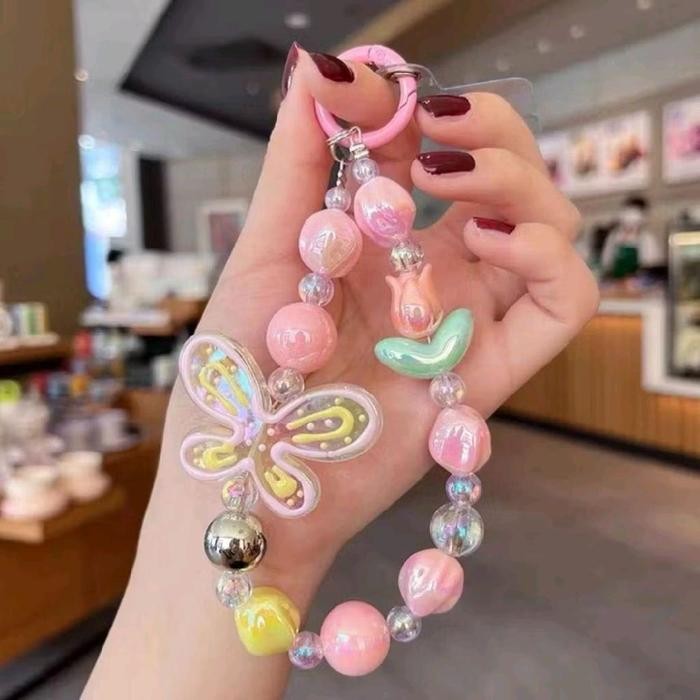 gantungan hp korean style / phone strap mutiara lucu