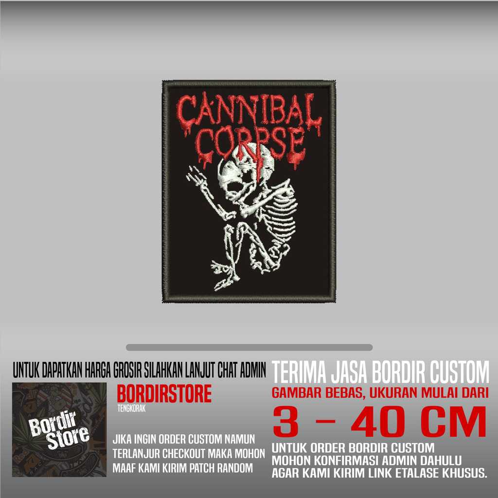 CANNIBAL CORPSE BUTCHERED AT BIRTH BS-88 PATCH BORDIR LOGO/EMBLEM
