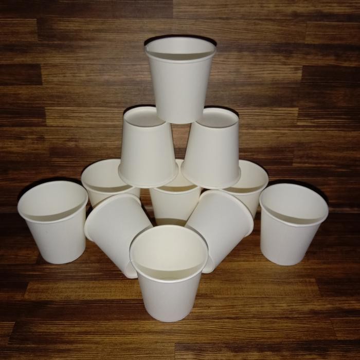 62eh- Gelas Kertas Kecil 2,5 Oz Putih Polos (Paper Cup)
