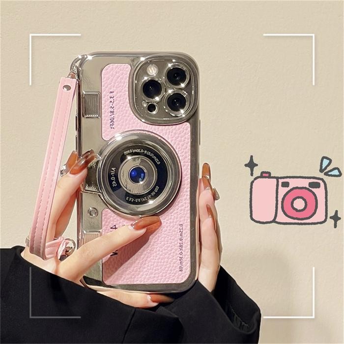 Casing Ponsel Kamera Digital Mewah Untuk Iphone 15 14 13 11 12 Pro Max 15pro 14pro 13pro Casing Tali