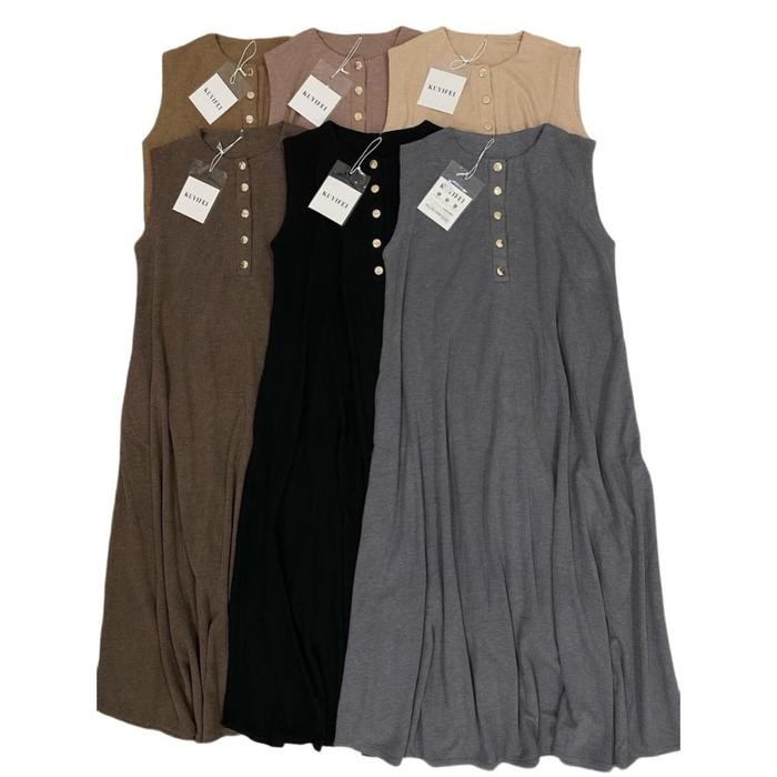 080j- Dress Inner Knit Kuyifei Premium #551 Busui Friendly Model Bawah Mayung