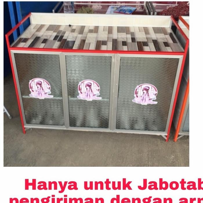 RAK KOMPOR 3 PINTU RAK KOMPOR UNDAK MEJA KOMPOR 3 PINTU RAK DAPUR