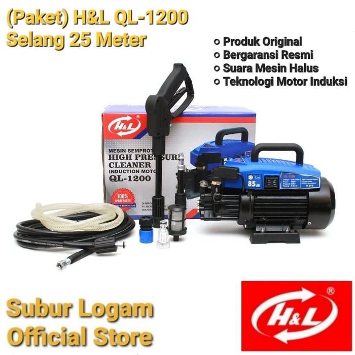 (Paket) QL 1200 (Selang 25 Meter) HL Jet Cleaner Steam High Pressure