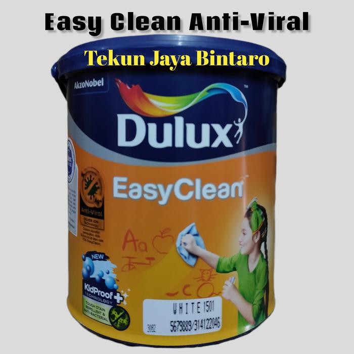 Dulux Easy Clean Putih 1501 2,5L Gallon Cat Tembok Interior