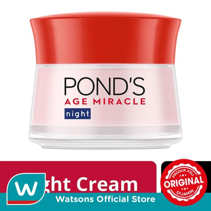 ui89- Ponds Age Miracle Youthful Glow Night Cream Moisturizer 50Gr