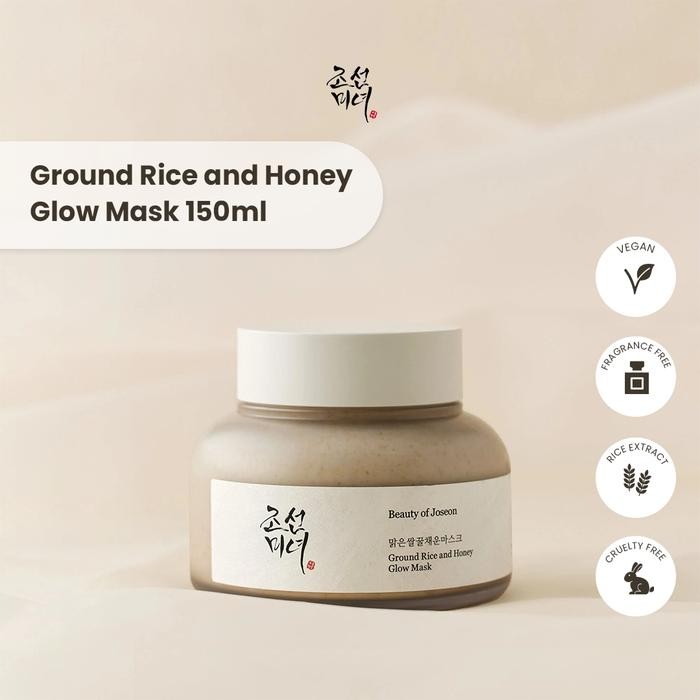 9y2m- Beauty Of Joseon Ground Rice And Honey Glow Mask 150 Ml Masker Wajah Mencerahkan