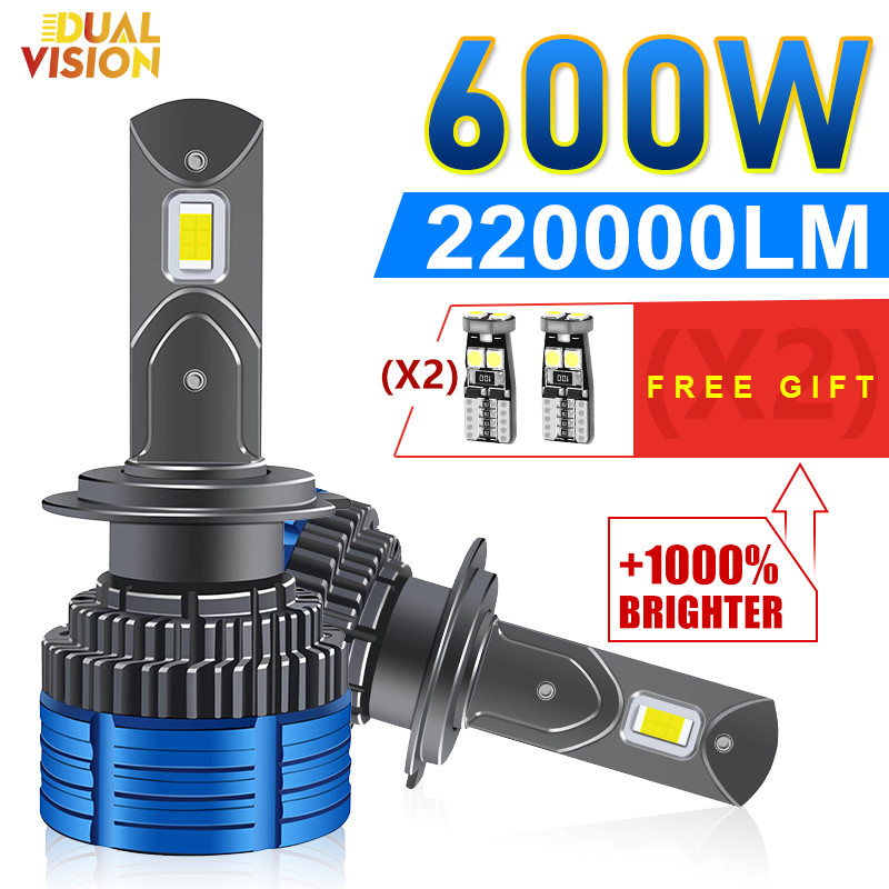 220000LM 600W H7 Led Car Headlight Bulbs CANBUS H4 H1 HB4 9006 9005