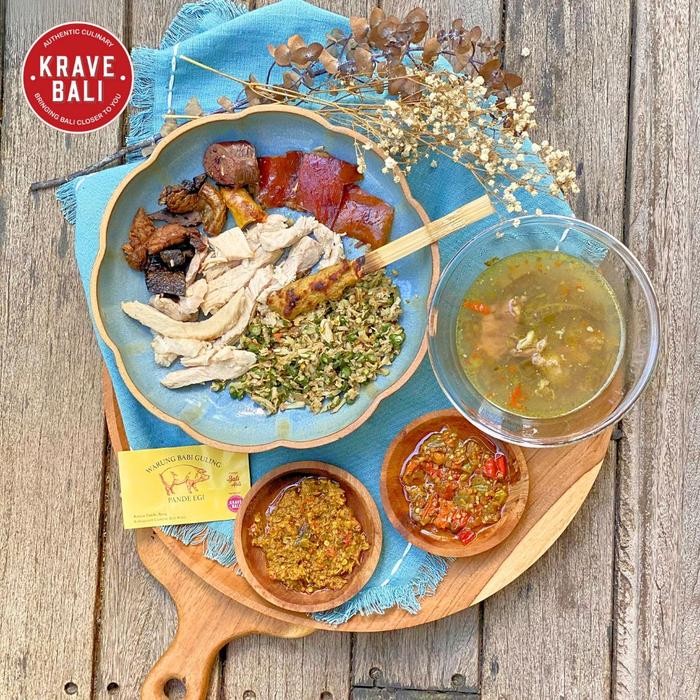 ge4i- Bigul Pande Egi Babi Guling 480 Gr - Porsi Super Besar - Krave Bali Frozen Meat Sambal