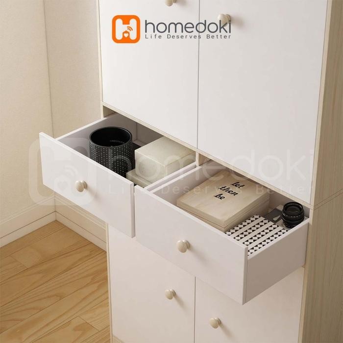 Homedoki Lemari Pakaian/Lemari Baju/Lemari Baju Minimalis/Lemari Pakaian Estetik/Lemari Baju