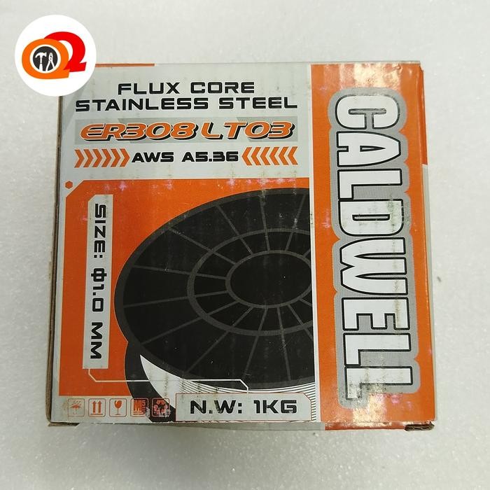 Import Kawat las stainless fluxcore 1.0 mm isi 1 kg - Caldwell ER308LT03 - Kawat las mig tanpa gas