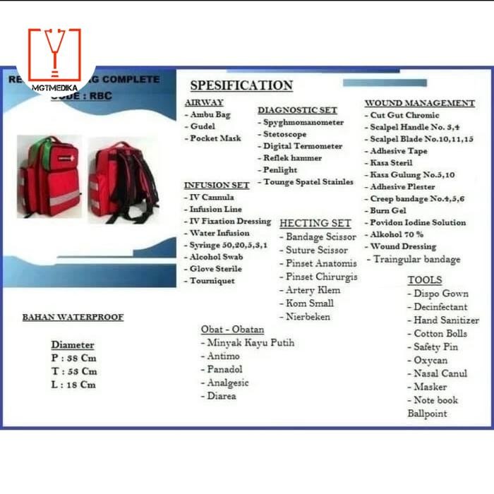 Tas Emergency Kit Plus Isi / Tas Emergency Ambulance