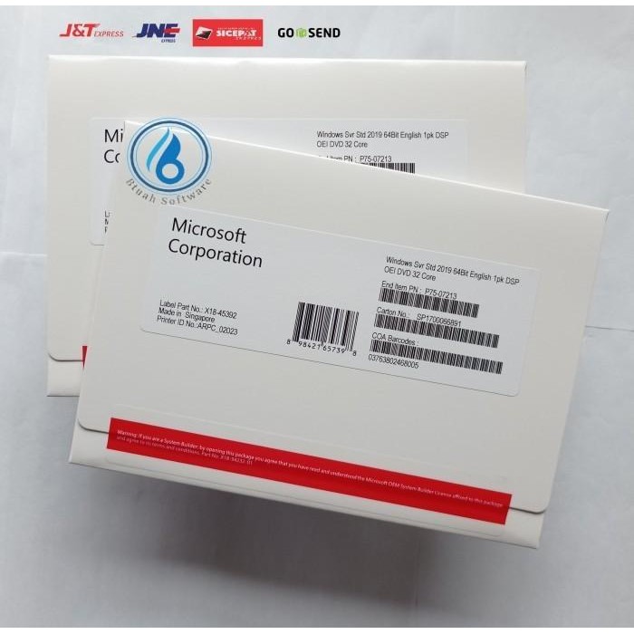 Windows Server 2019 Standard Original 32 Core 5 Cal Lifetime Fullpack