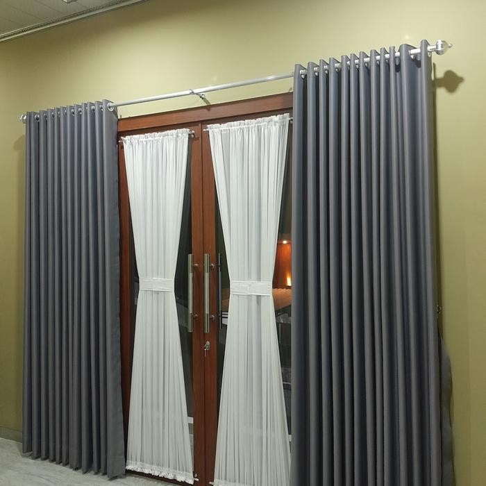 uh01- Gorden Jendela Blackout Custom Polos Import Mewah Elegan Gorden Hotel