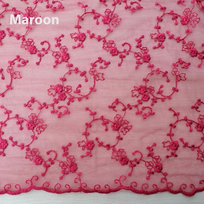 PernikKita- Kain Brukat / Kain Brokat - Chantily Bunga Kecil