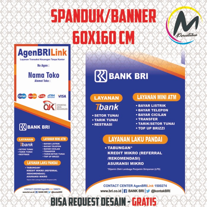 ASLI Banner BRILink X-Banner READY STOCK