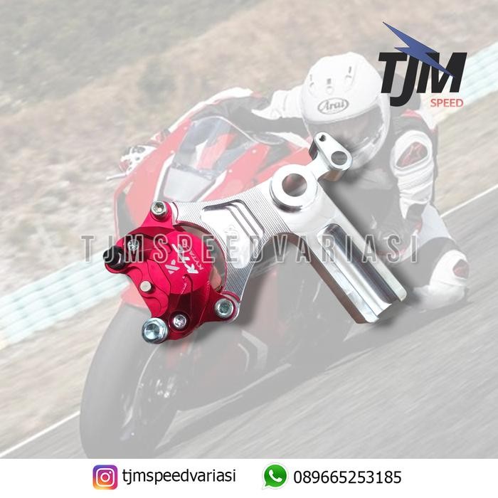 Kaliper KTC 2p KNV2 Red + Breket Kaliper Belakang Ninja 250 fi Old