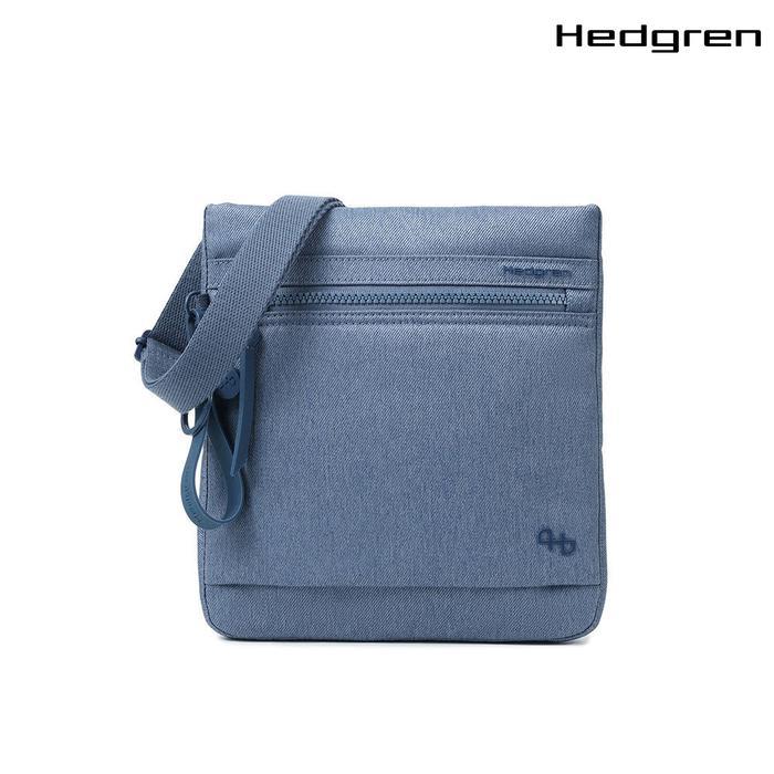 Hedgren Leonce Small Tas Selempang Vertikal Kecil Wanita dengan Kompartemen Anti-RFID Warna Denim Bi