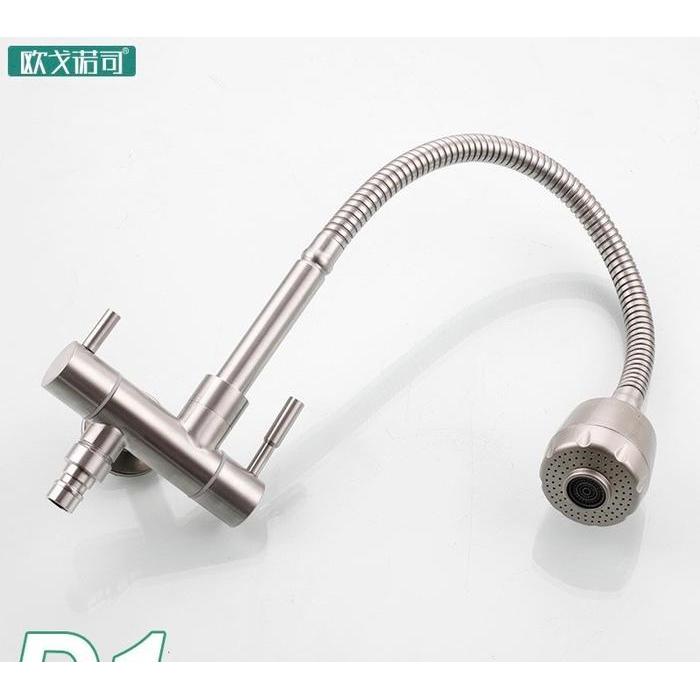 Kran Angsa CABANG Fleksibel stainless 304 18- Keran air sink Piring