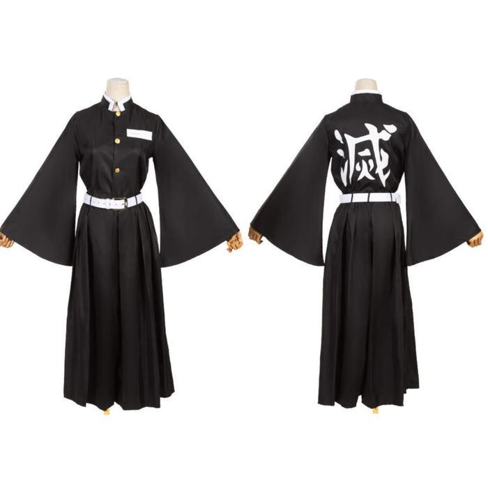 Kostum Demon Slayer Lengkap Cosplay Anime Costume Tanjiro Giyu - Muichiro, XL