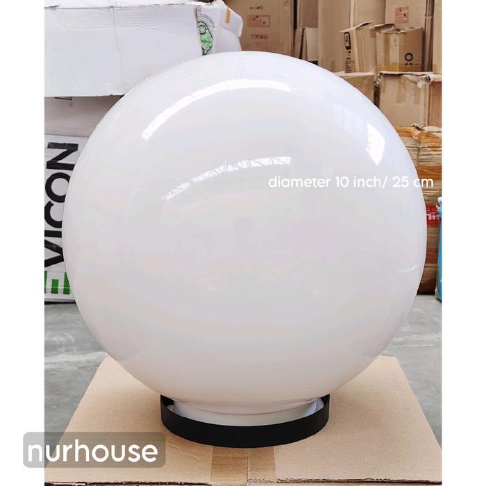 LAMPU TAMAN BULAT LAMPU TUGU PAGAR MEVAL 10 INCH 25 CM LAMPU PILAR OUTDOOR LAMPU TIANG
