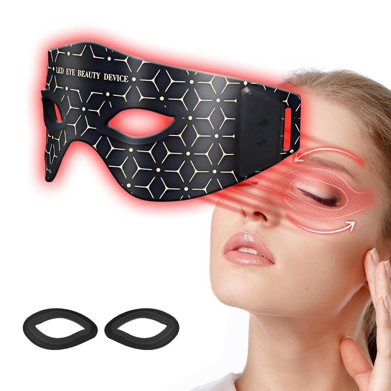 Infrared Light LED Red Light Eye Massager Silicone Eye Mask for Eye Area Care and Dark Circle