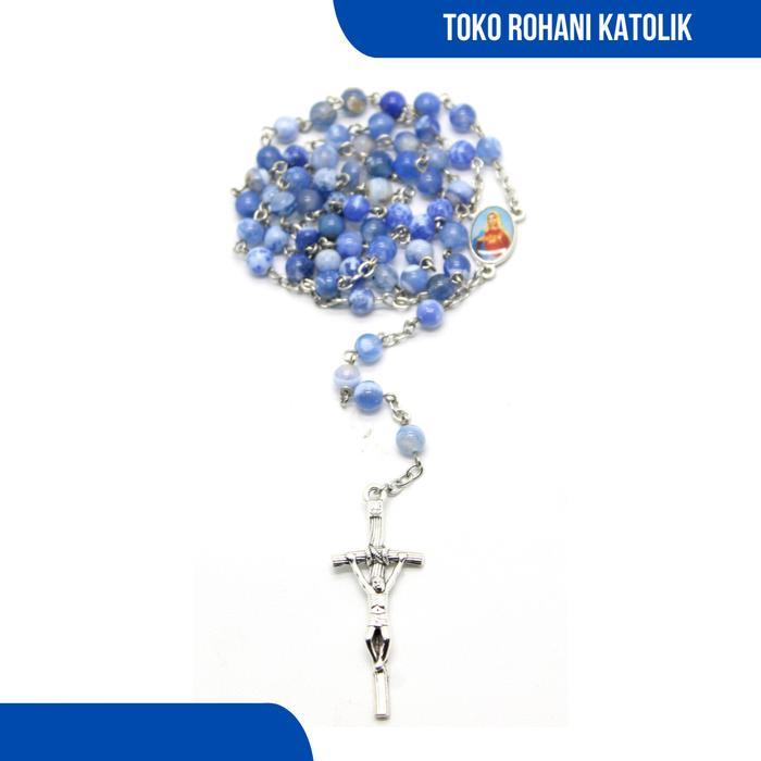 ROSARIO KATOLIK (BATU ONYX) / KALUNG ROSARIO KATOLIK / ROSARIO KALUNG BATU ALAM / KONTAS