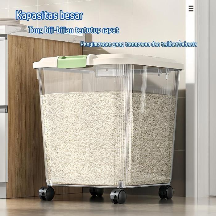 NEW MiniMalisBox dispenser beras estetik rice box 25kg aesthetic tempat beras aesthetic storage