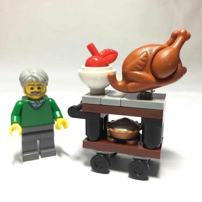 Lego Thanksgiving Feast - Pop & food cart