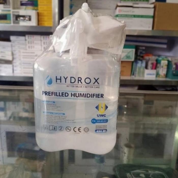 Hydrox Prefilled Humidifier Oksigen/Humidifier Hydrox