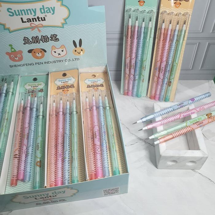 NEW!! pensil lantu susun bensia (1 set=4pc)/pensil susun/pensil bensia lucu
