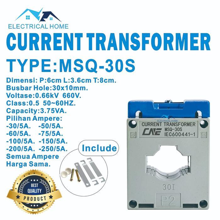 CURRENT TRANSFORMER CT MSQ-30S CT-30/5A - CT-150/5A BODY KECIL