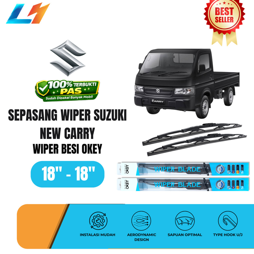 Wiper Suzuki New Carry Konvensional Kaca Depan Mobil