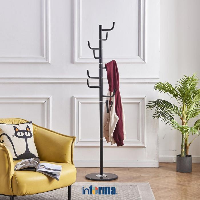 Informa Gantungan Pakaian Metal Marble Gh611 - Hitam Hanger Baju Clothes Hanger Gantungan Lemari