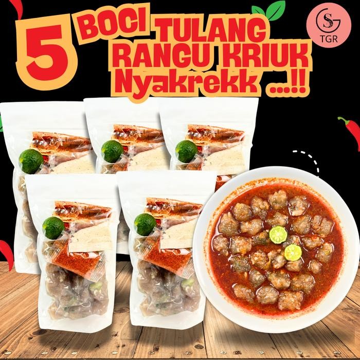 

DISKON Paket Bundling 5 Bungkus Baso Aci Tulang Rangu isi 15 Instan Bumbu Lengkap Pedas Food Kaldu