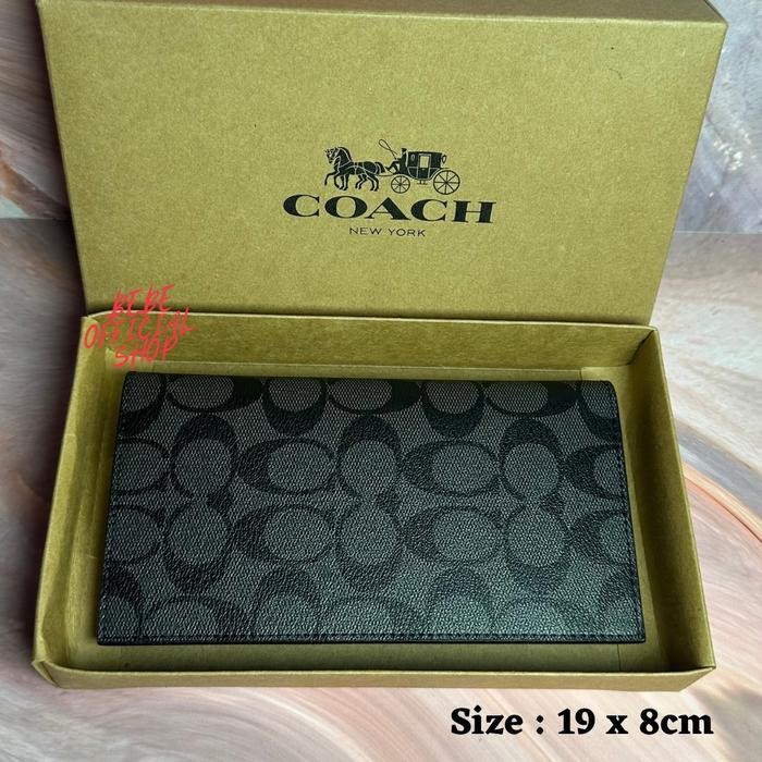 C H Men Pocket Long Wallet In Signature Canvas / Ch Men Long Wallet / Ch Men Wallet / Ch Wallet /