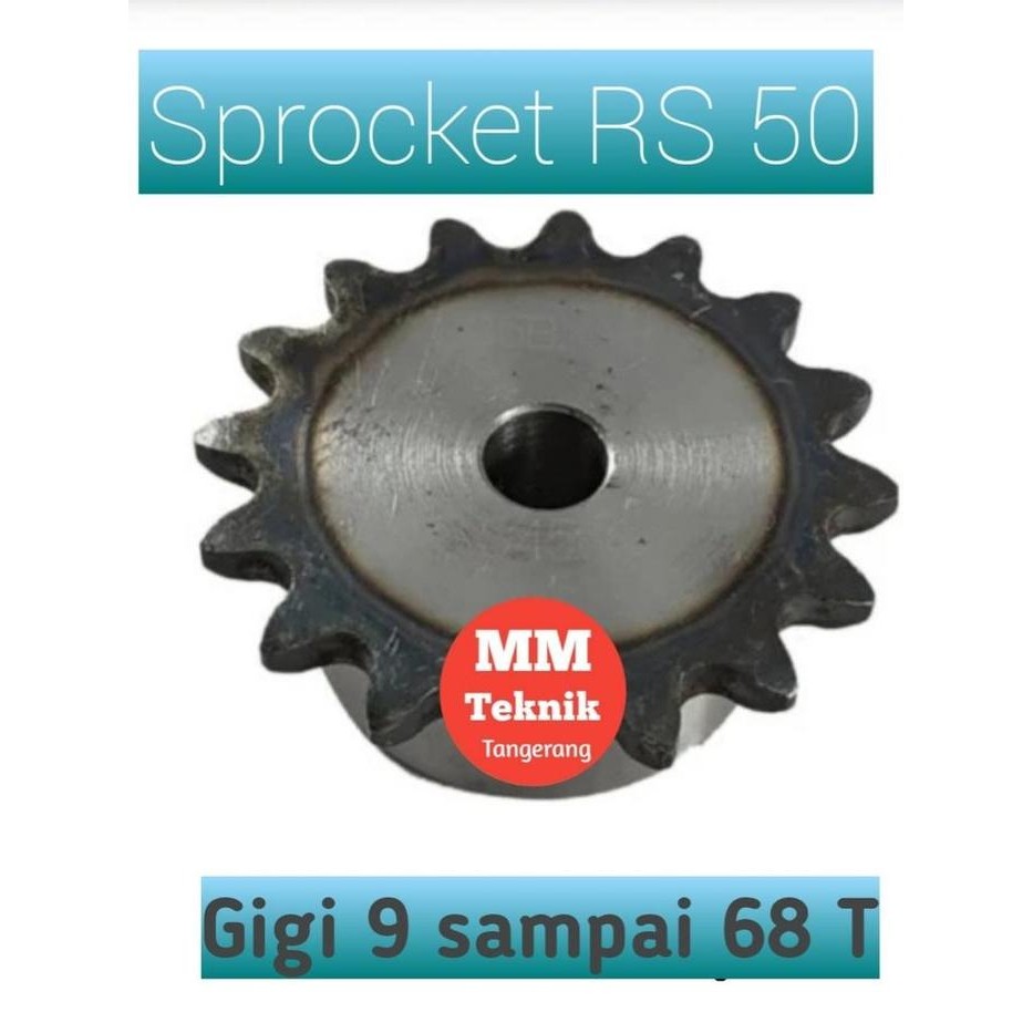 SPROCKET RS 50 X 20 T GEAR RANTAI SINGLE GIGI 50Z20 50X20T 50-20 50X20